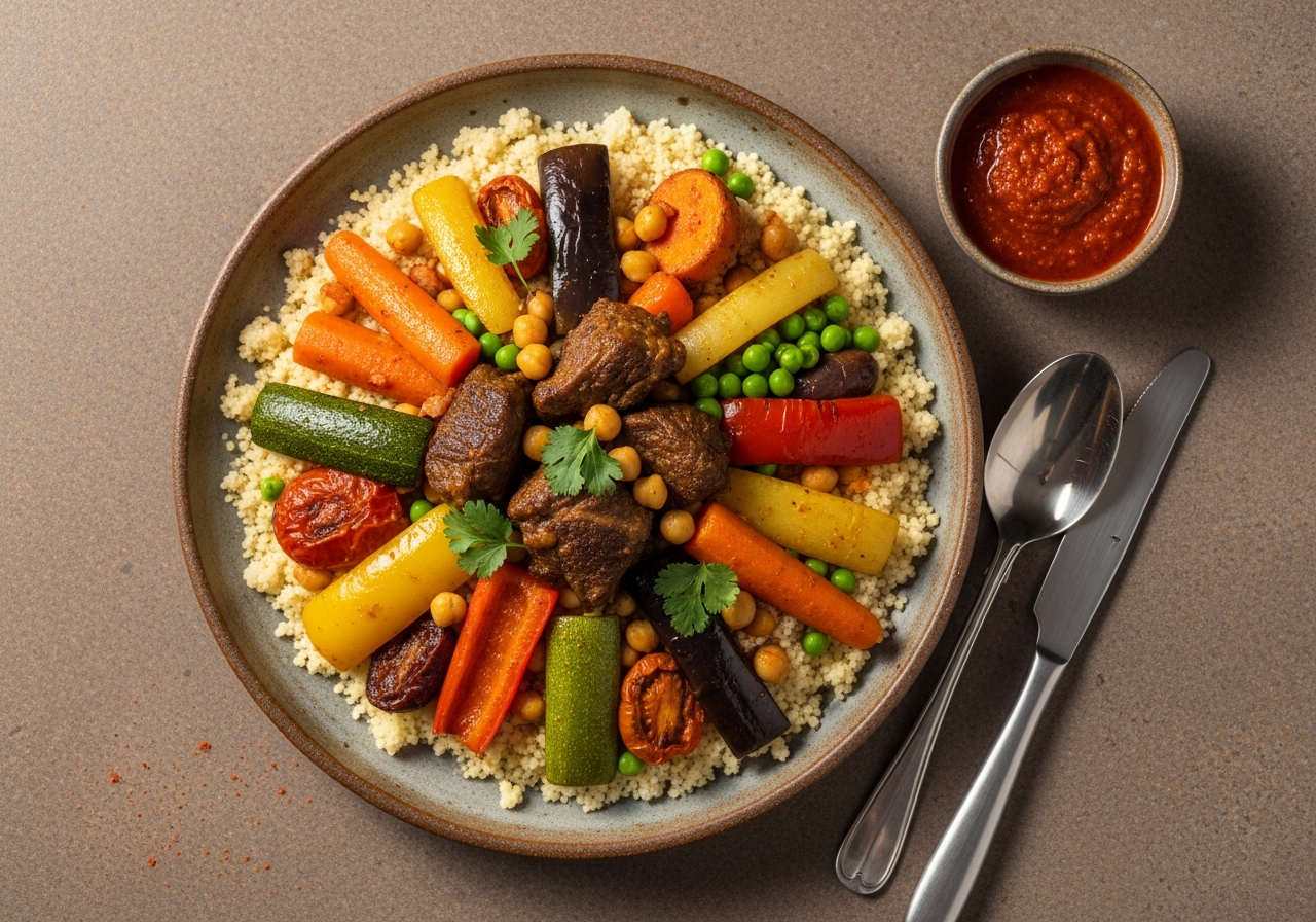 كسكسي ملكي بالخضروات