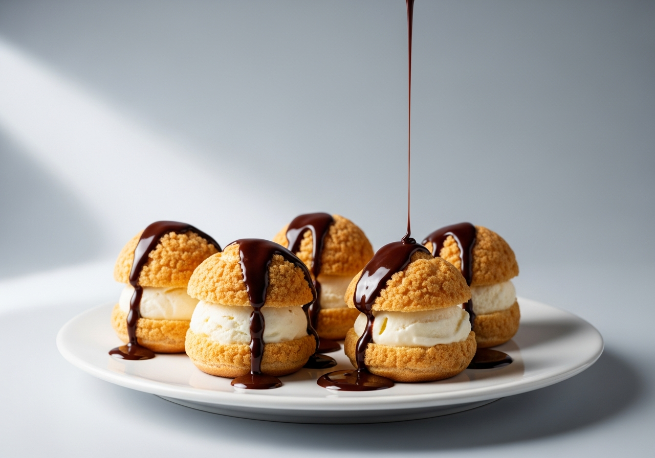 Profiteroles with Chocolate